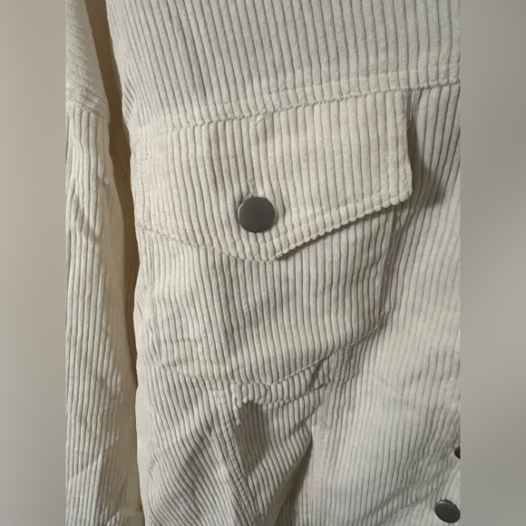 Savanna Jane Embroidered Floral Cream Ivory Corduroy Jacket Medium - Picture 9 of 14